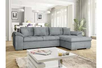 Camior Sofa med Divan 3-seter - Grå - Møbler - Sofaer - Sofaer med sjeselong - 3 seters sofa med divan