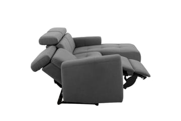 Capena 3-seter Høyrevendt L-formet Hjørnesofa 275 cm med Recliner i Stoff - Grå - Møbler - Sofaer - Reclinersofaer