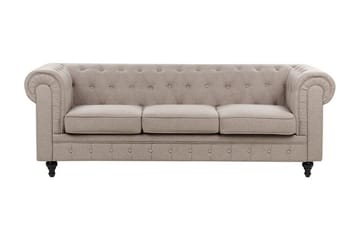 Casonya Sofa 3-seter - Beige/Mørkt tre - Møbler - Sofaer - 3 seter sofa