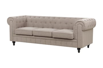 Casonya Sofa 3-seter - Beige/Mørkt tre - Møbler - Sofaer - 3 seter sofa