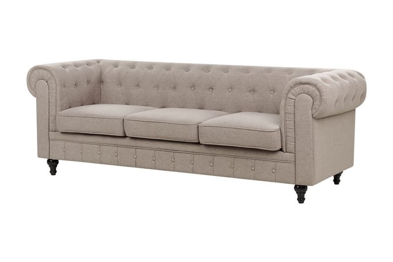 Casonya Sofa 3-seter - Beige/Mørkt tre - Møbler - Sofaer - 3 seter sofa