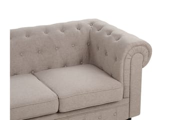 Casonya Sofa 3-seter - Beige/Mørkt tre - Møbler - Sofaer - 3 seter sofa