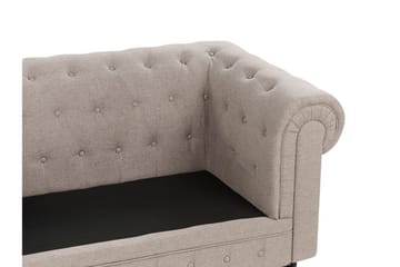 Casonya Sofa 3-seter - Beige/Mørkt tre - Møbler - Sofaer - 3 seter sofa