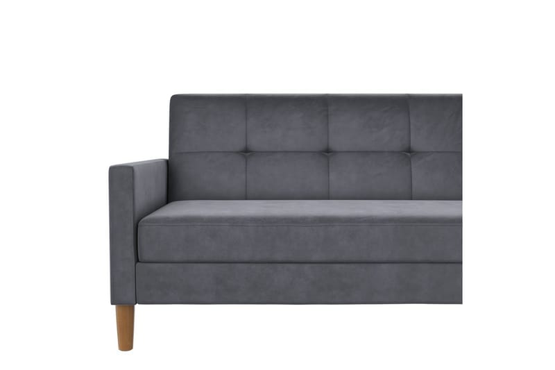 Chaiselong Lilly Antrasitt, Fløyel - Antrasitt, Fløyel - Møbler - Sofaer - Sofaer med sjeselong