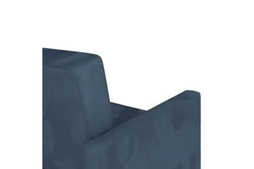 Chaiselong Lilly Blå, Fløyel - Blå, Fløyel - Møbler - Sofaer - Sofaer med sjeselong - 3 seters sofa med divan