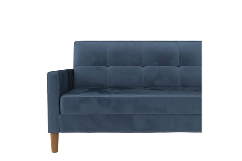 Chaiselong Lilly Blå, Fløyel - Blå, Fløyel - Møbler - Sofaer - Sofaer med sjeselong - 3 seters sofa med divan