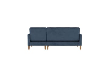 Chaiselong Lilly Blå, Fløyel - Blå, Fløyel - Møbler - Sofaer - Sofaer med sjeselong
