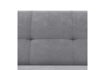 Chaiselong Lilly Lys grå, Fløyel - Lys grå, Fløyel - Møbler - Sofaer - Sofaer med sjeselong - 3 seters sofa med divan