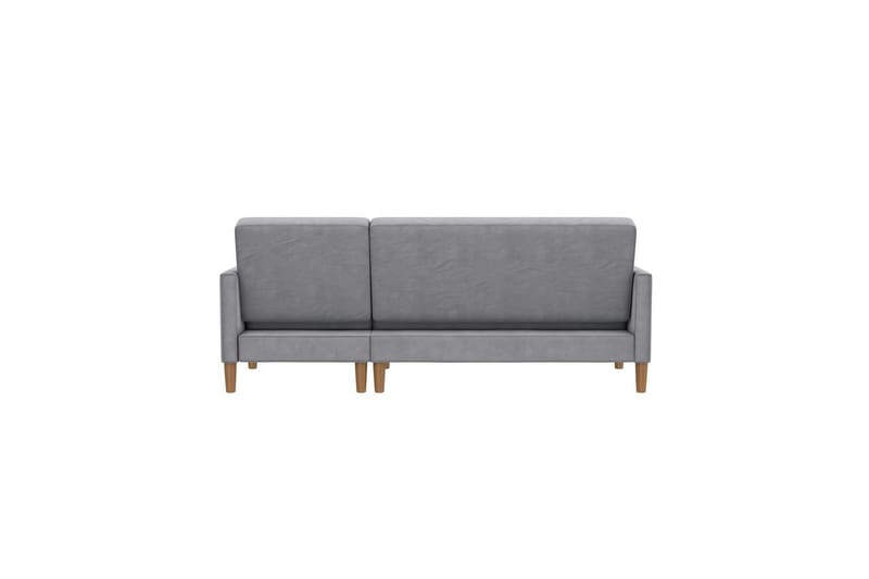 Chaiselong Lilly Lys grå, Fløyel - Lys grå, Fløyel - Møbler - Sofaer - Sofaer med sjeselong - 3 seters sofa med divan