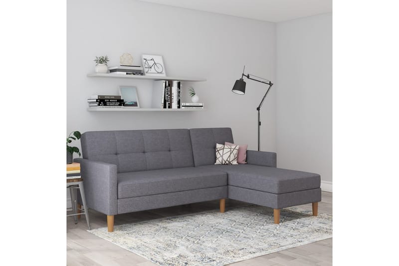 Chaiselong Lilly Lys grå, Lin - Lys grå, Lin - Møbler - Sofaer - Sofaer med sjeselong