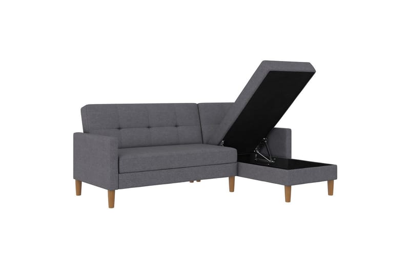 Chaiselong Lilly Lys grå, Lin - Lys grå, Lin - Møbler - Sofaer - Sofaer med sjeselong