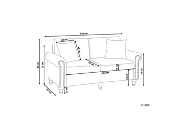 Cher Sofa 3-seter - Beige/Mørkt tre - Møbler - Sofaer - 3 seter sofa