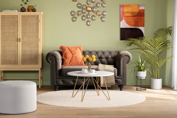 Chesterfield Deluxe 2-seters Sofa - Mørkegrå - Møbler - Sofaer - Fløyelssofaer