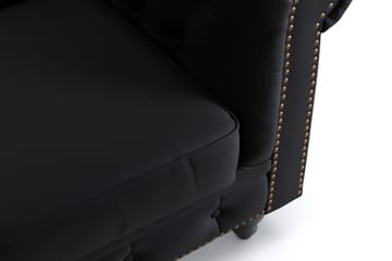 Chesterfield Deluxe 3-seter Sofa - Svart - Møbler - Sofaer - 3 seter sofa
