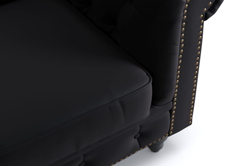 Chesterfield Deluxe 3-seter Sofa - Svart - Møbler - Sofaer - 3 seter sofa