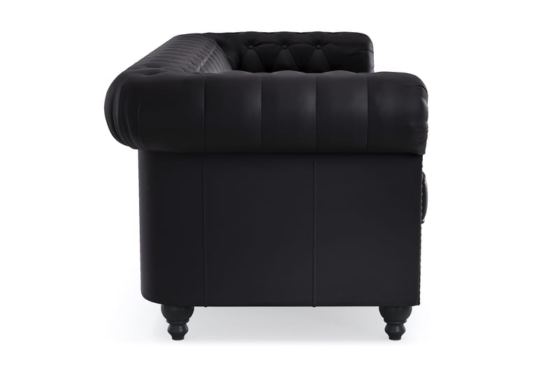 Chesterfield Deluxe 3-seter Sofa - Svart - Møbler - Sofaer - 3 seter sofa