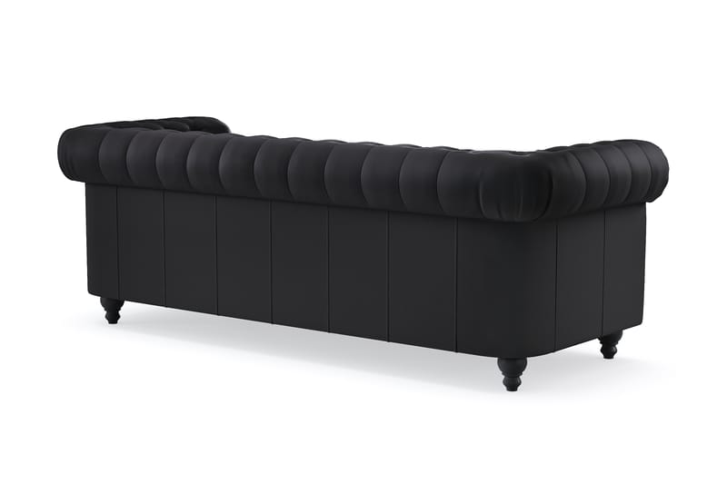 Chesterfield Deluxe 3-seter Sofa - Svart - Møbler - Sofaer - 3 seter sofa