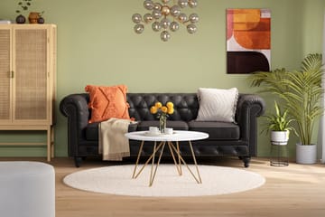 Chesterfield Deluxe 3-seter Sofa - Svart - Møbler - Sofaer - 3 seter sofa