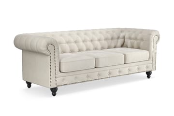 Chesterfield Deluxe 3-seters Sofa - Beige - Møbler - Sofaer - 3 seter sofa