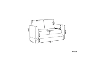 Chet Sofa 2-seter - Grå/Svart - Møbler - Sofaer - 2 seter sofa
