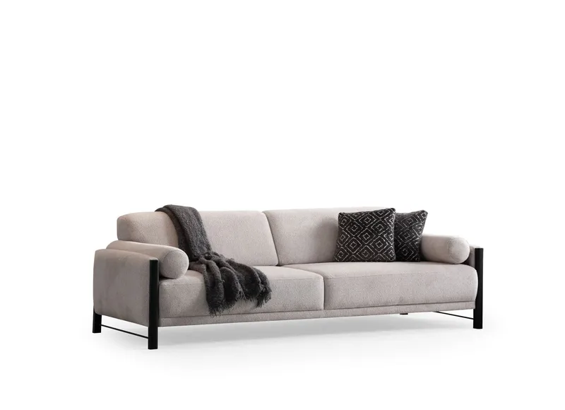 Childress 3-seters sofa Chenille, Beige