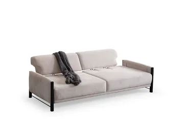 Childress 3-seters sofa Chenille - Beige - Møbler - Sofaer - 3 seter sofa