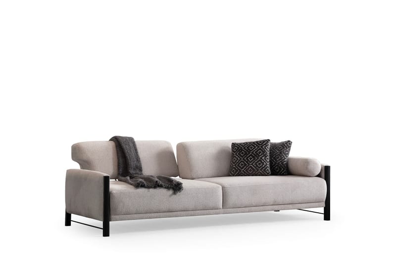 Childress 3-seters sofa Chenille - Beige - Møbler - Sofaer - 3 seter sofa
