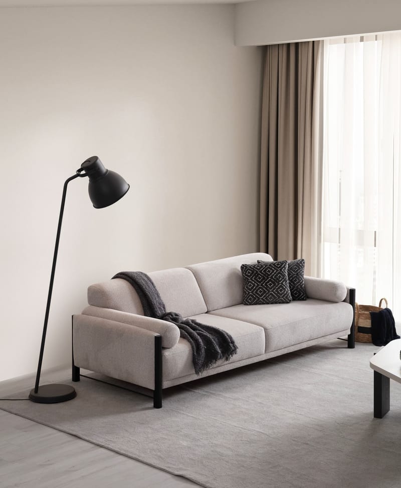 Childress 3-seters sofa Chenille - Beige - Møbler - Sofaer - 3 seter sofa