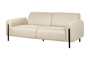 Christa Sofa 3-seter - Beige/Svart - Møbler - Sofaer - Skinnsofaer
