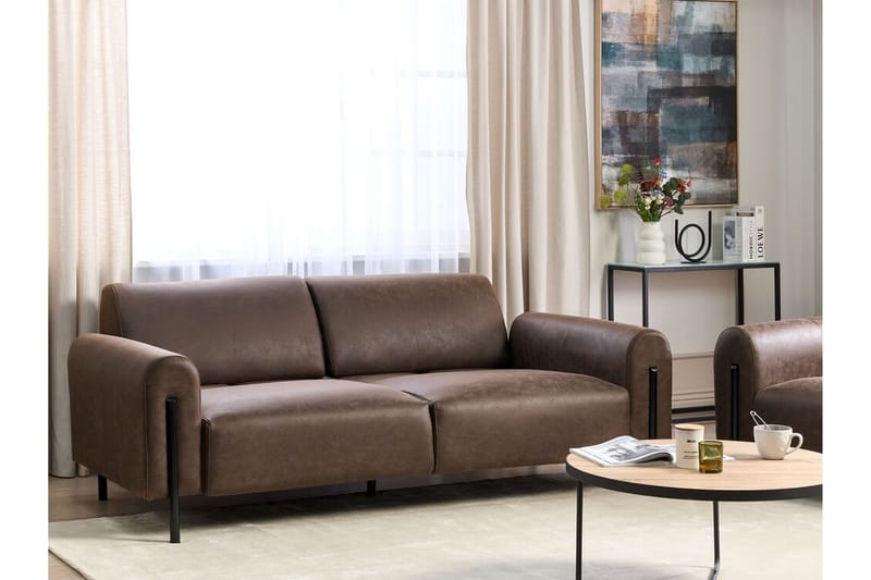 Christa Sofa 3-seter - Brun/Svart - Møbler - Sofaer - 3 seter sofa
