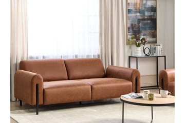 Christa Sofa 3-seter - Brun/Svart - Møbler - Sofaer - Skinnsofaer
