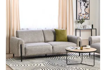 Christa Sofa 3-seter - Grå/Svart - Møbler - Sofaer - Skinnsofaer