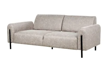 Christa Sofa 3-seter - Grå/Svart - Møbler - Sofaer - Skinnsofaer