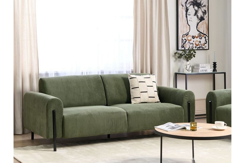 Christa Sofa 3-seter - Grønn/Svart - Møbler - Sofaer - 3 seter sofa