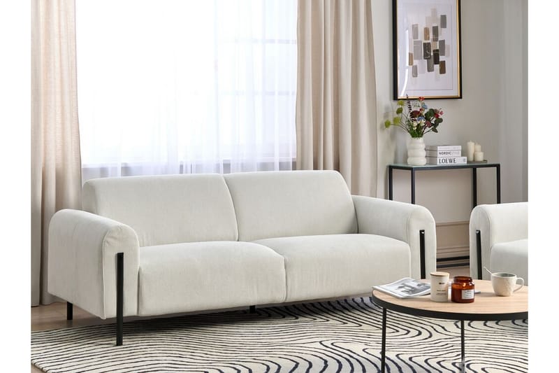 Christa Sofa 3-seter - Hvit/Svart - Møbler - Sofaer - 3 seter sofa