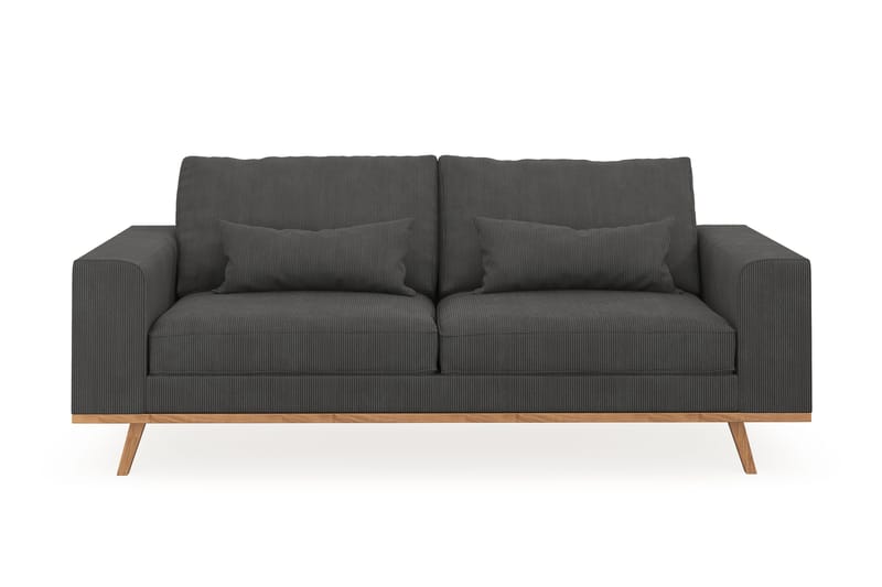 Copenhagen 2-seters Manchestersofa, Mørk grå