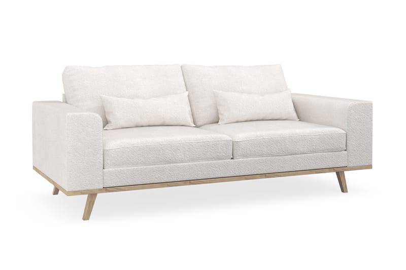 Copenhagen 2-seters Sofa i Bouclé - Hvit - Møbler - Sofaer - 2 seter sofa