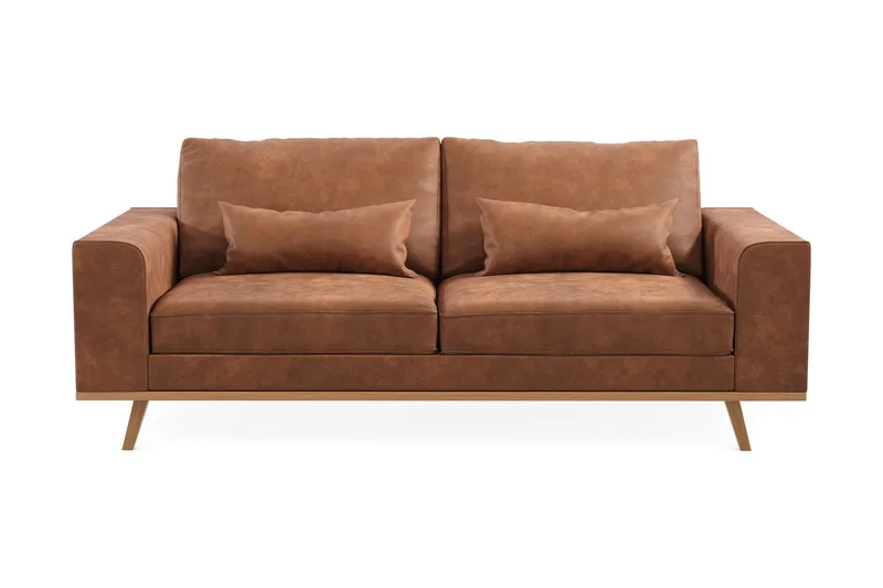 Copenhagen 2-seters Sofa i Kunstlær, Brun