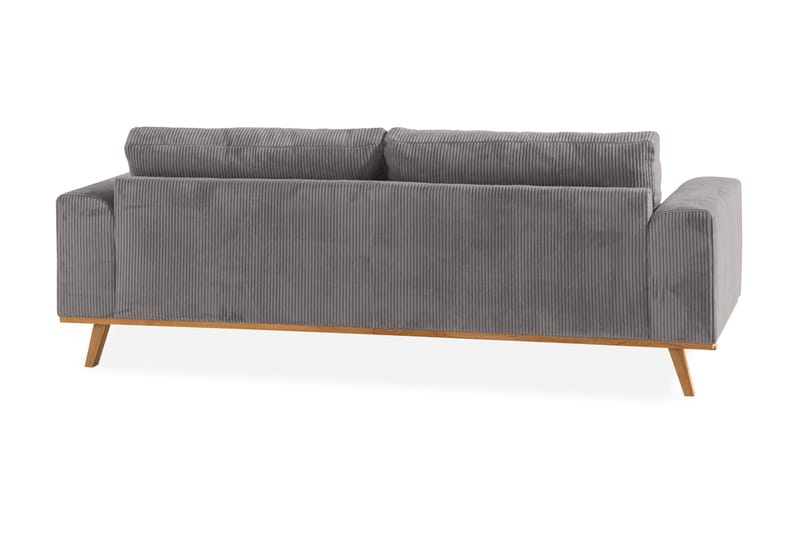 Copenhagen 3-seters Manchestersofa - Mørk grå - Møbler - Sofaer - 3 seter sofa