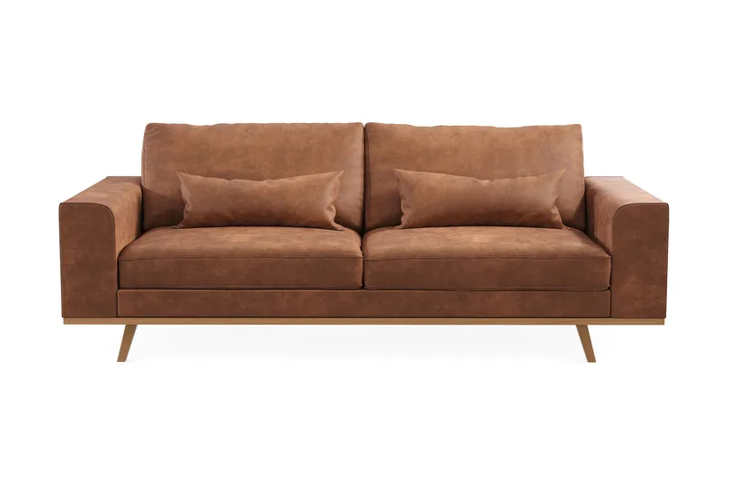 Copenhagen 3-seters Sofa i Kunstlær, Brun