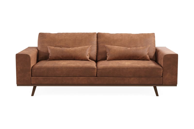 Copenhagen 3-seters Sofa i Kunstlær, Brun