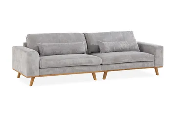 Copenhagen 4-seters Manchestersofa - Lys grå - Møbler - Sofaer - 4 seter sofa