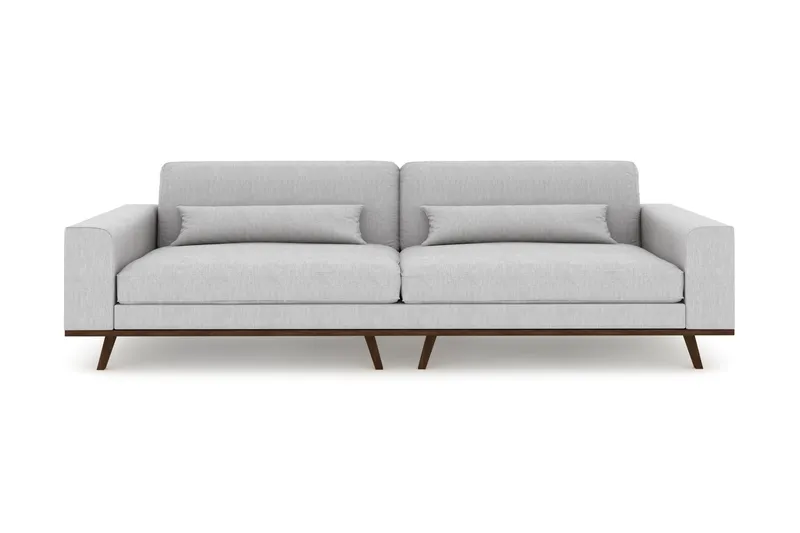 Copenhagen 4-seters Stoffsofa, Lys grå