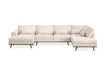 Copenhagen 5-seters Høyrevendt U-formet Large Sofa med Divan og Sjeselong i Chenille