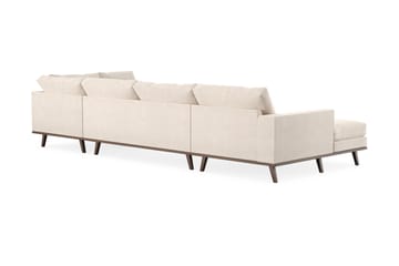 Copenhagen 5-seters Høyrevendt U-formet Large Sofa med Divan og Sjeselong i Chenille - Beige - Møbler - Sofaer - U-sofa