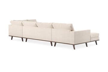 Copenhagen 5-seters Høyrevendt U-formet Large Sofa med Divan og Sjeselong i Chenille - Beige - Møbler - Sofaer - U-sofa