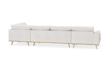 Copenhagen 5-seters Høyrevendt U-formet Sofa med Divan og Sjeselong i Bouclé - Hvit - Møbler - Sofaer - U-sofa