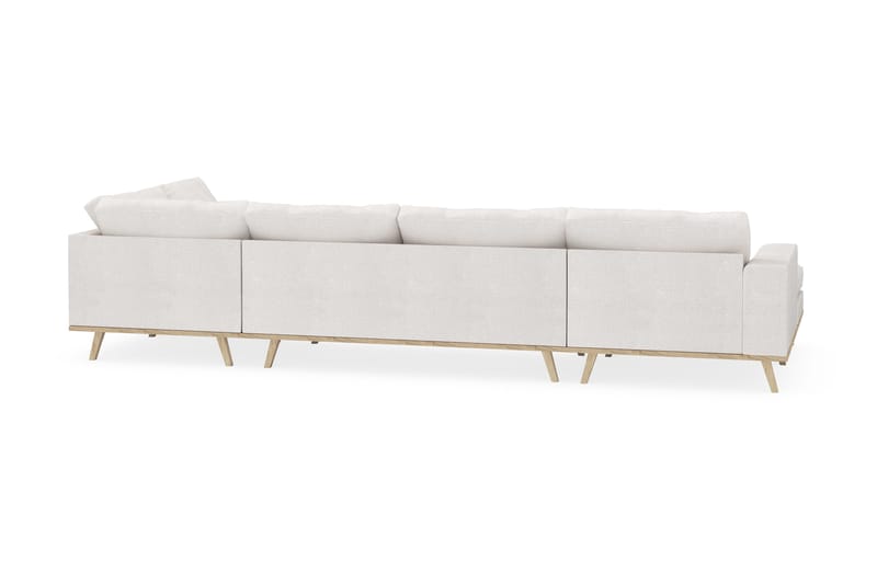 Copenhagen 5-seters Høyrevendt U-formet Sofa med Divan og Sjeselong i Bouclé - Hvit - Møbler - Sofaer - U-sofa