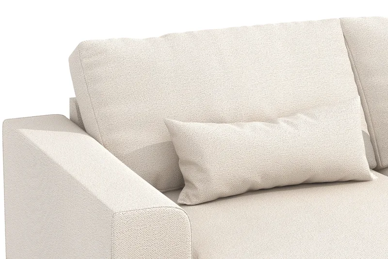 Copenhagen 5-seters Høyrevendt U-formet Sofa med Divan og Sjeselong i Stoff - Beige - Møbler - Sofaer - U-sofa