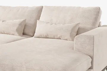 Copenhagen 5-seters Venstrevendt U-formet Large Sofa med Divan og Sjeselong i Chenille - Beige - Møbler - Sofaer - U-sofa